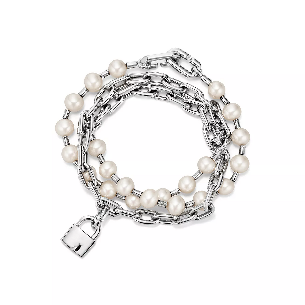 [Glow Muse ]PEARL LOCK SILVER BRACELET