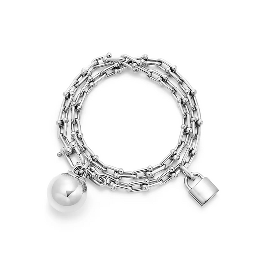 [Glow Muse ]HARDWEAR SMALL WRAP SILVER BRACELET