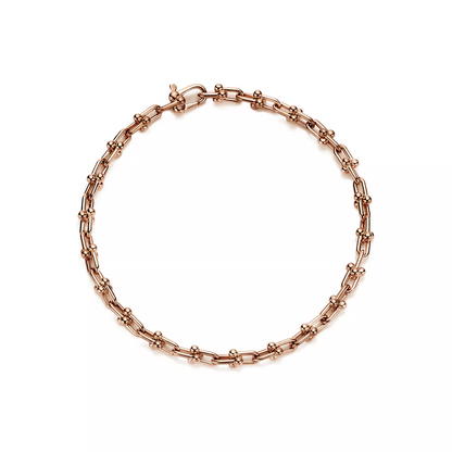 [Glow Muse ]HARDWEAR MICRO LINK 44 MOTIF PINK GOLD BRACELET