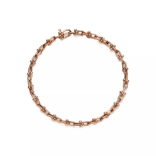 [Glow Muse ]HARDWEAR MICRO LINK 44 MOTIF PINK GOLD BRACELET