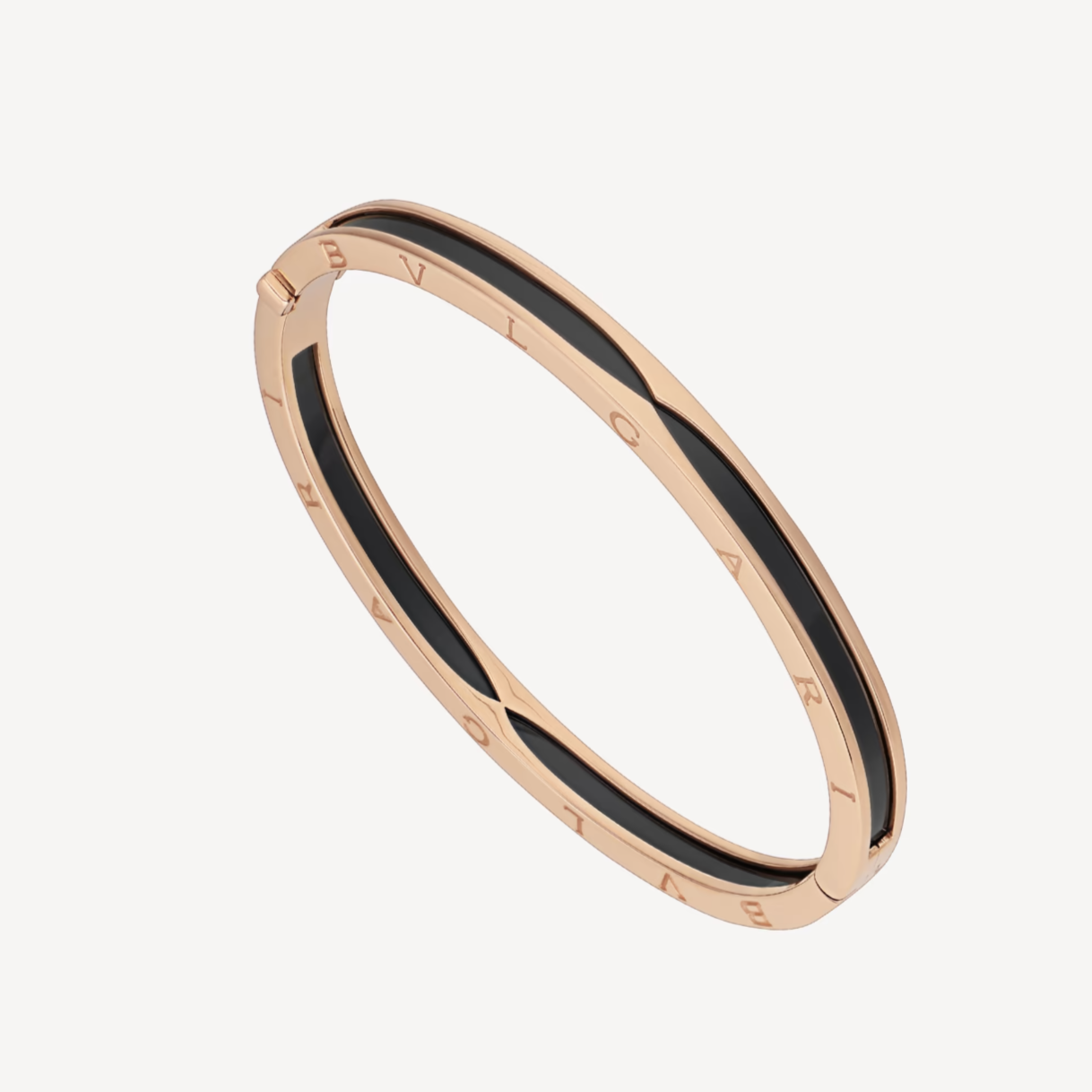 [Glow Muse]ZERO 1 PINK GOLD WITH BLACK CERAMIC BRACELET