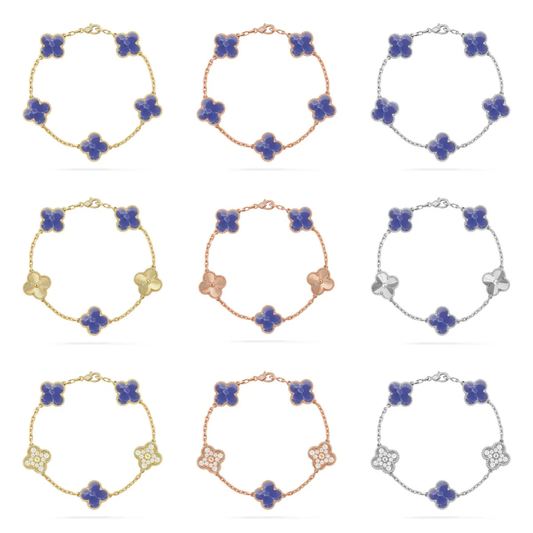 [⭐Glow Muse]CLOVER 5 MOTIF BLUE VEINS BRACELET COLLECTION