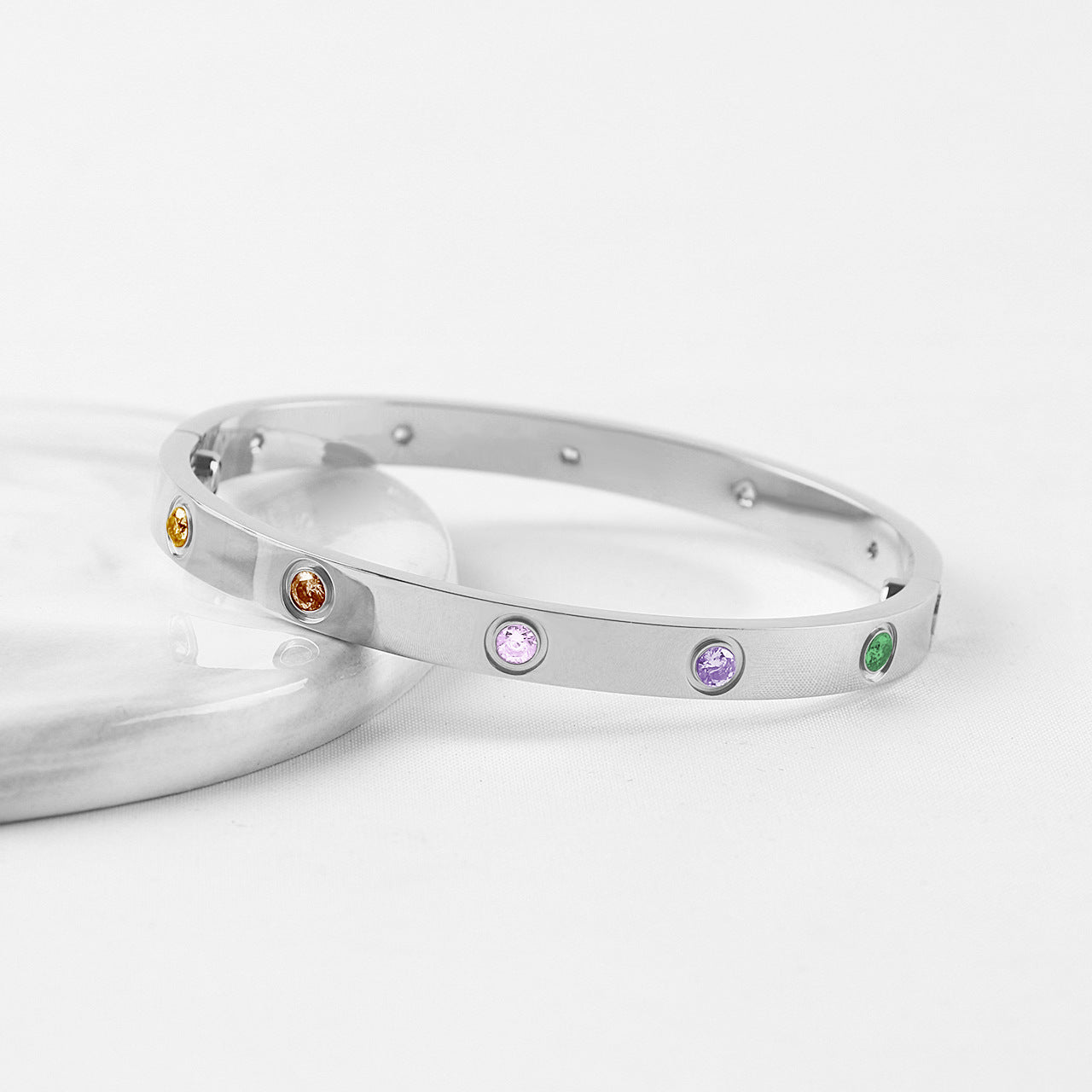 [⭐Glow Muse]2026 NEW 6.1MM COLORED GEMSTONE BRACELET