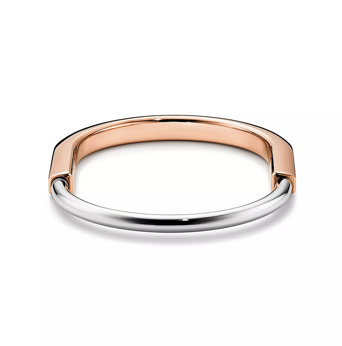 [Glow Muse ]LOCK BRACELET ROSE AND WHITE GOLD