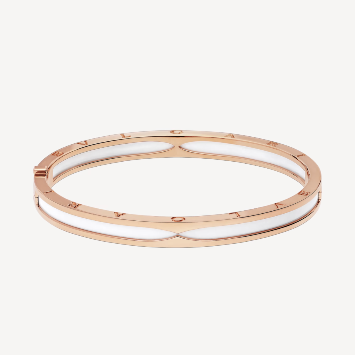 [Glow Muse]ZERO 1 PINK GOLD WITH WHITE CERAMIC BRACELET