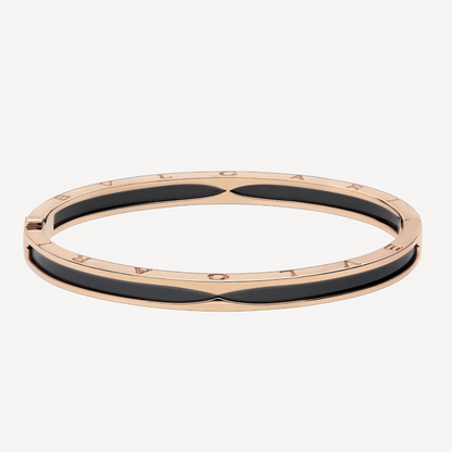 [Glow Muse]ZERO 1 PINK GOLD WITH BLACK CERAMIC BRACELET