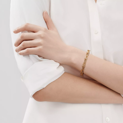 [Glow Muse ]HARDWEAR MEDIUM LINK 20 MOTIF GOLD BRACELET