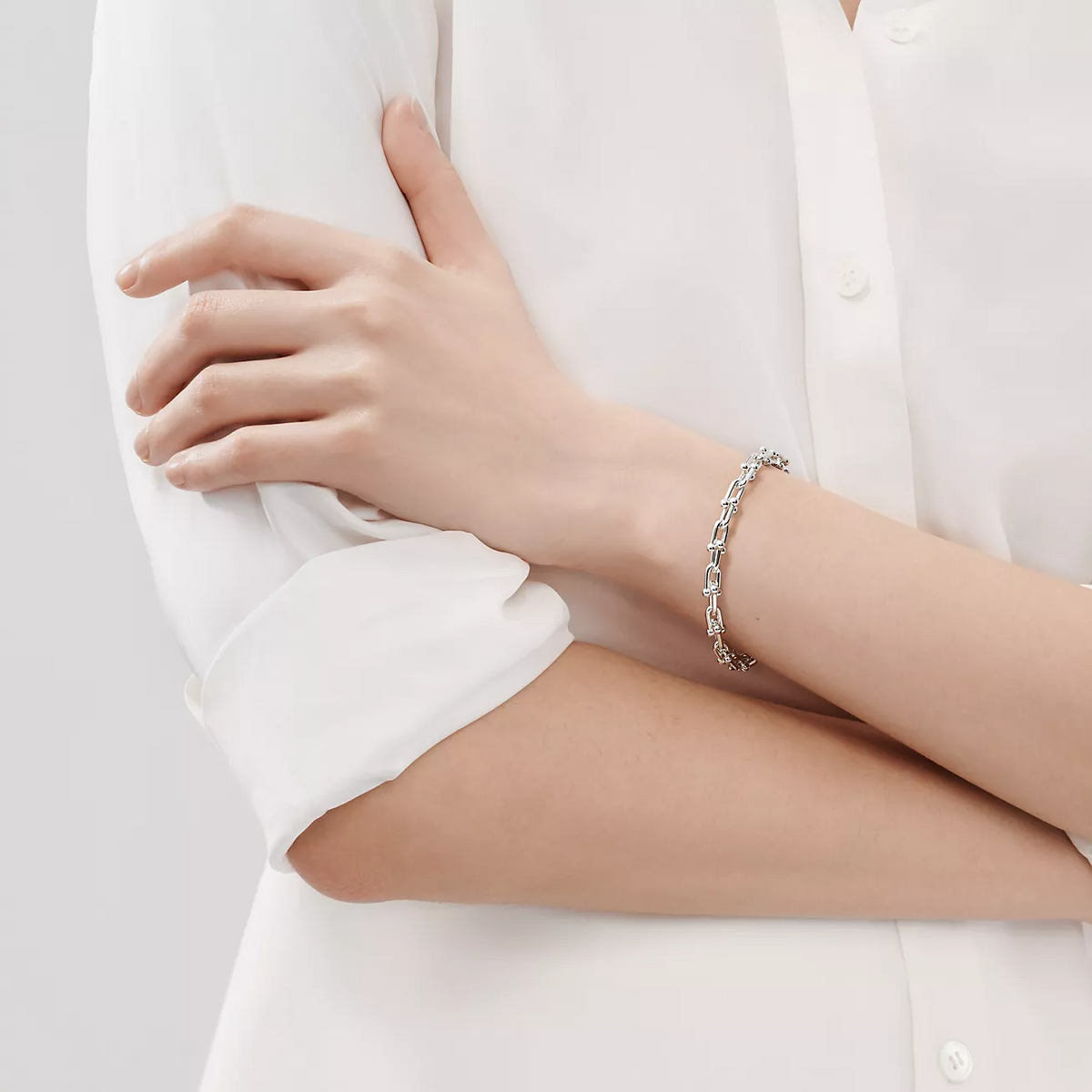[Glow Muse ]HARDWEAR SMALL LINK 26 MOTIF SILVER BRACELET