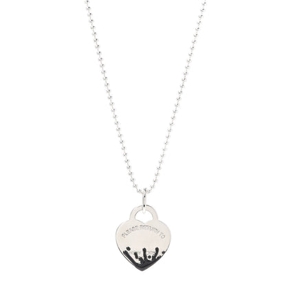 [Glow Muse ]COLOUR HEART SPLASH TAG NECKLACE