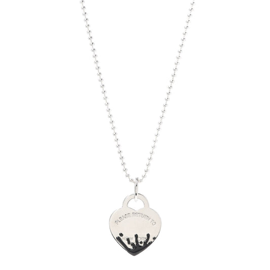 [Glow Muse ]COLOUR HEART SPLASH TAG NECKLACE