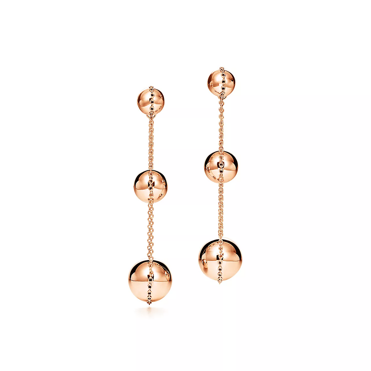 [Glow Muse ]TRIPLE DROP PINK GOLD EARRINGS