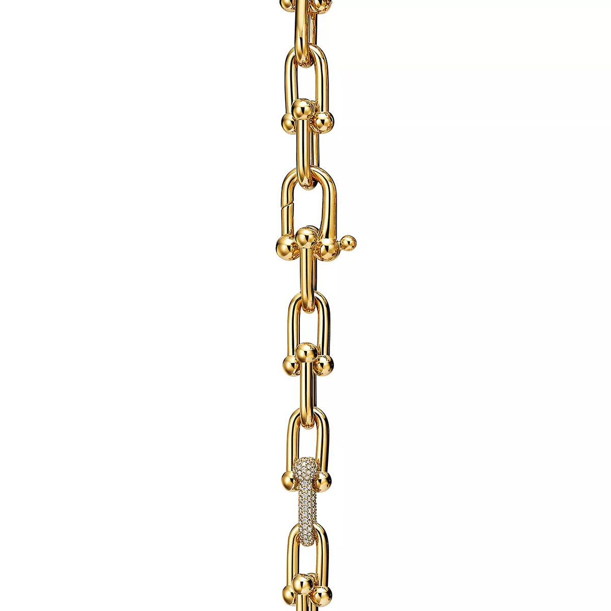 [Glow Muse ]HARDWEAR LARGE LINK GOLD DIAMOND BRACELET