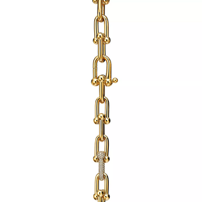 [Glow Muse ]HARDWEAR LARGE LINK GOLD DIAMOND BRACELET