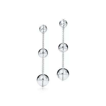 [Glow Muse ]TRIPLE DROP SILVER EARRINGS