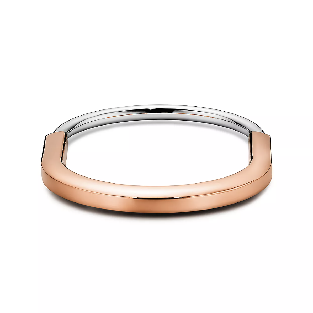 [Glow Muse ]LOCK BRACELET ROSE AND WHITE GOLD