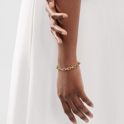 [Glow Muse ]HARDWEAR SMALL LINK 26 MOTIF GOLD BRACELET