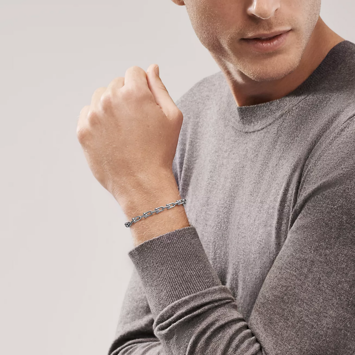 [Glow Muse ]HARDWEAR SMALL LINK 26 MOTIF SILVER BRACELET