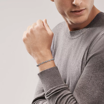 [Glow Muse ]HARDWEAR SMALL LINK 26 MOTIF SILVER BRACELET