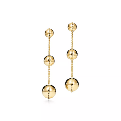 [Glow Muse ]TRIPLE DROP GOLD EARRINGS