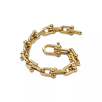 [Glow Muse ]HARDWEAR MEDIUM LINK 20 MOTIF GOLD BRACELET