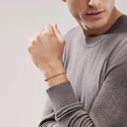 [Glow Muse ]HARDWEAR SMALL LINK 26 MOTIF PINK GOLD BRACELET