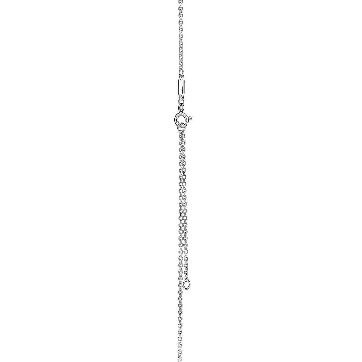 [Glow Muse ]KNOT PENDANT SILVER DIAMOND NECKLACE