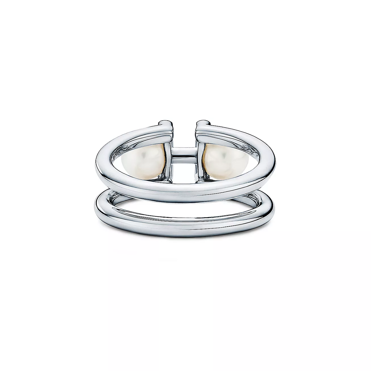 [Glow Muse ]DOUBLE PEARL SILVER RING