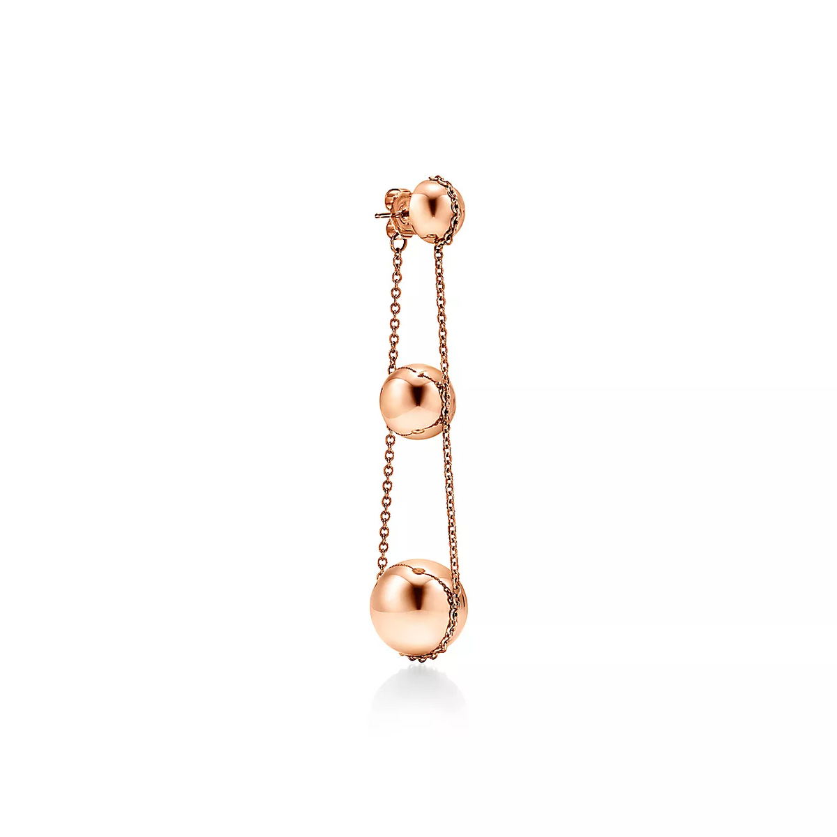 [Glow Muse ]TRIPLE DROP PINK GOLD EARRINGS