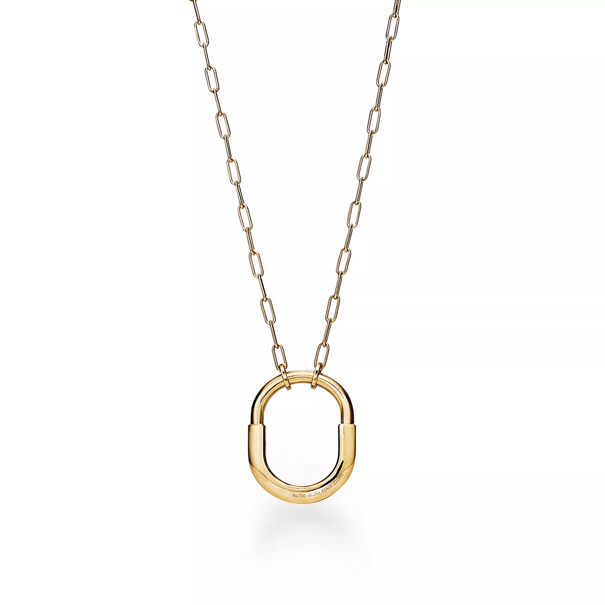 [Glow Muse ]LOCK NECKLACE MEDIUM PENDANT GOLD PAVED DIAMONDS