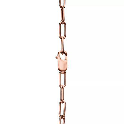 [Glow Muse ]LOCK SMALL PENDANT PINK DIAMOND PINK GOLD NECKLACE