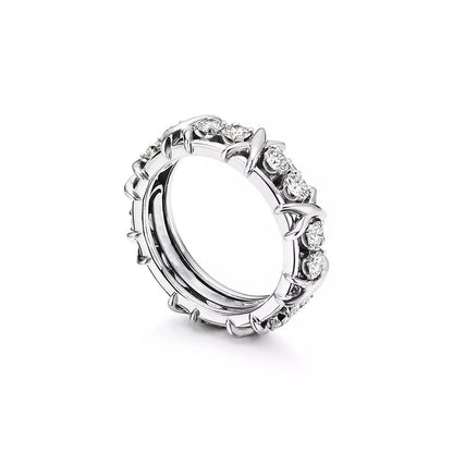 [Glow Muse ]SIXTEEN STONE SILVER RING