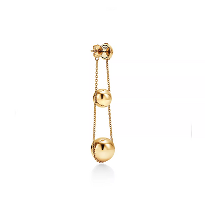 [Glow Muse ]TRIPLE DROP GOLD EARRINGS