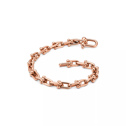 [Glow Muse ]HARDWEAR SMALL LINK 26 MOTIF PINK GOLD BRACELET