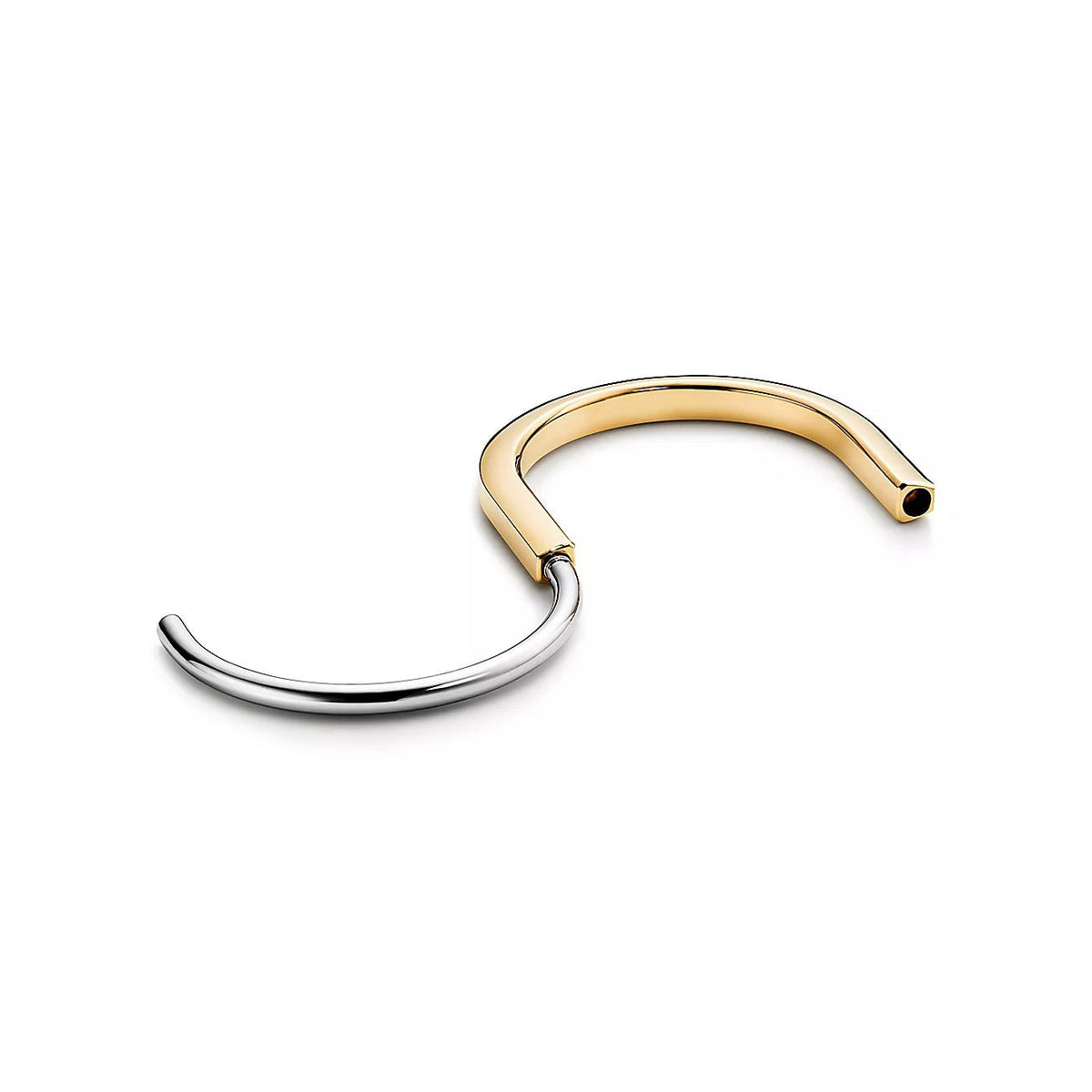 [Glow Muse ]LOCK BRACELET YELLOW AND WHITE GOLD