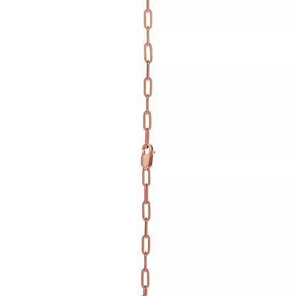 [Glow Muse ]LOCK MEDIUM PENDANT PINK DIAMOND PINK GOLD NECKLACE