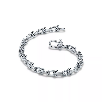 [Glow Muse ]HARDWEAR SMALL LINK 26 MOTIF SILVER BRACELET