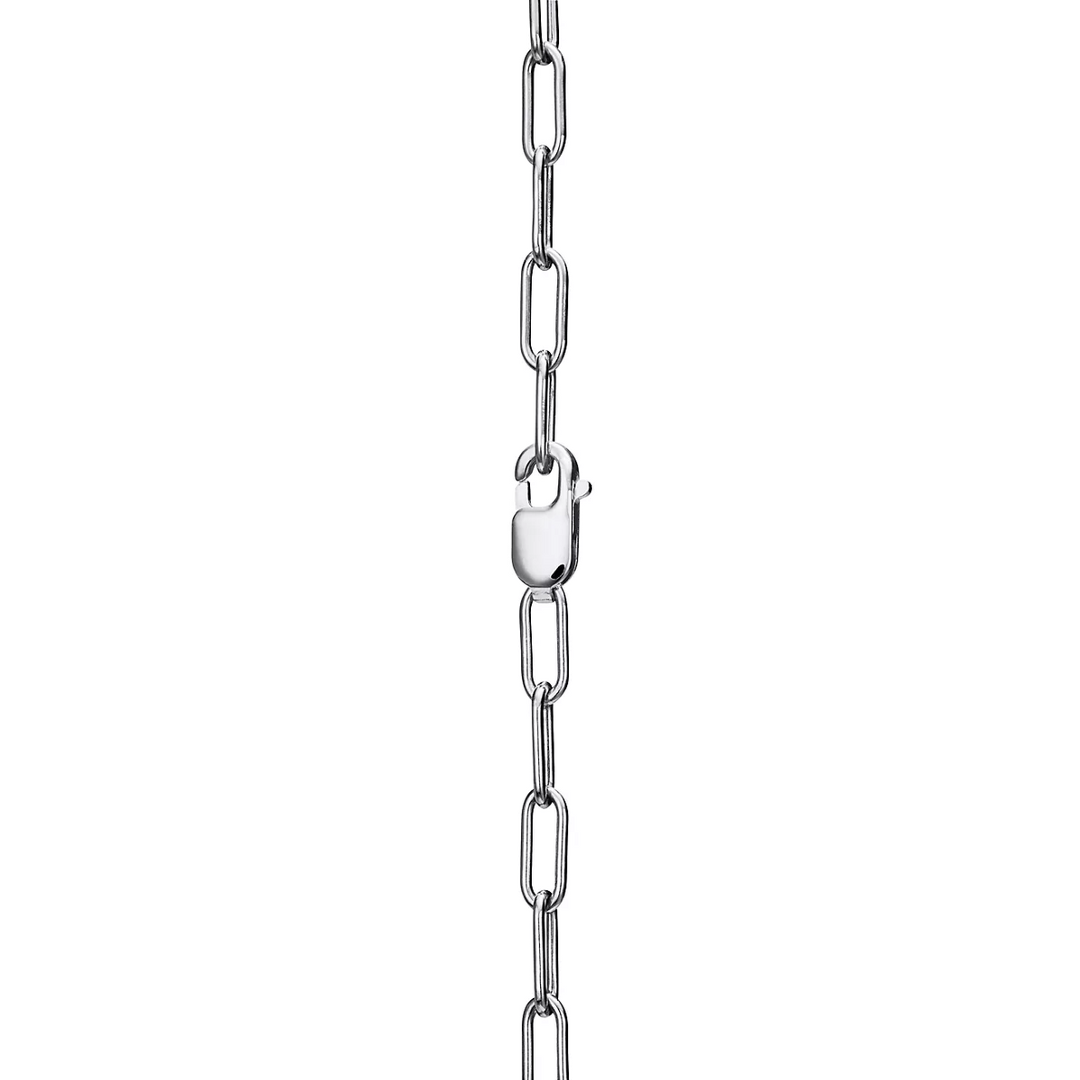 [Glow Muse ]LOCK NECKLACE MEDIUM PENDANT SILVER PAVED DIAMONDS