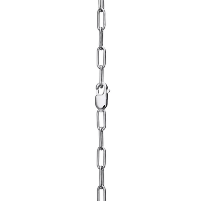[Glow Muse ]LOCK NECKLACE MEDIUM PENDANT SILVER PAVED DIAMONDS