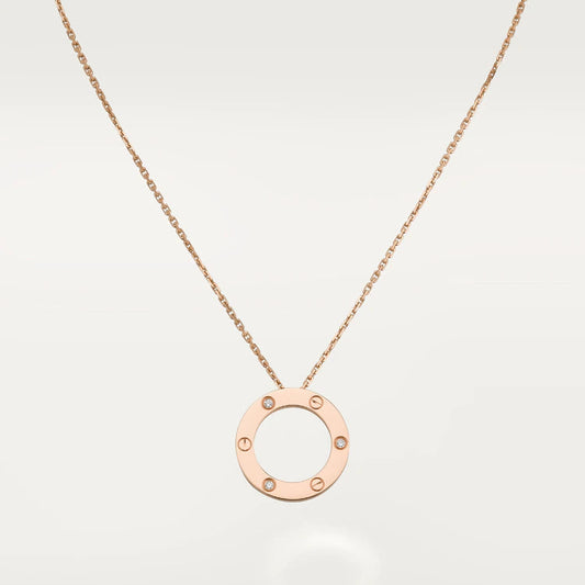 [Glow Muse]LOVE NECKLACE 16MM 3 DIAMONDS