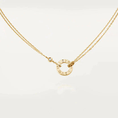 [Glow Muse]LOVE NECKLACE 16MM 2 DIAMONDS