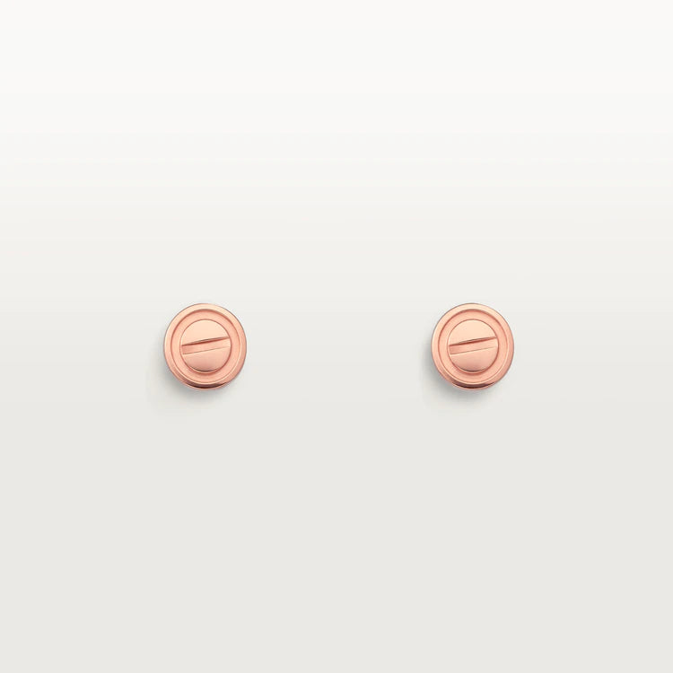 [Glow Muse]LOVE EARRINGS PINK GOLD 10MM