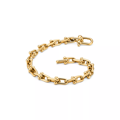 [Glow Muse ]HARDWEAR SMALL LINK 26 MOTIF GOLD BRACELET