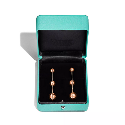 [Glow Muse ]TRIPLE DROP PINK GOLD EARRINGS