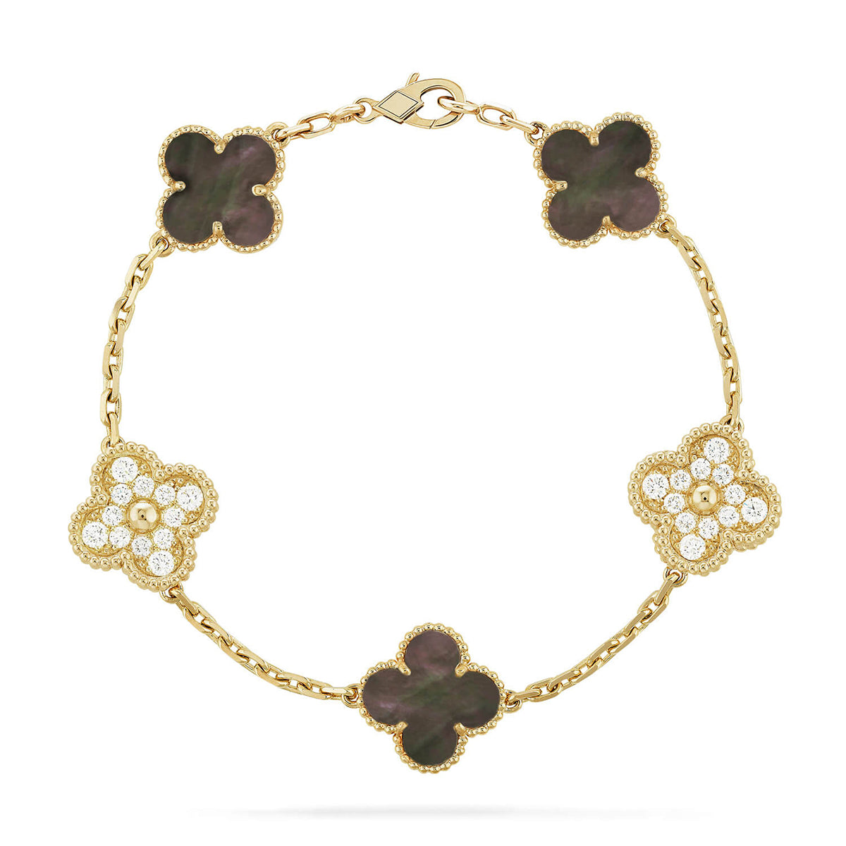 [⭐Glow Muse] CLOVER 5 MOTIF GRAY MOP BRACELET COLLECTION
