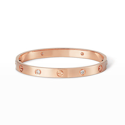 [Glow Muse]ラブブレスレット 6.1MM 4ダイヤモンド