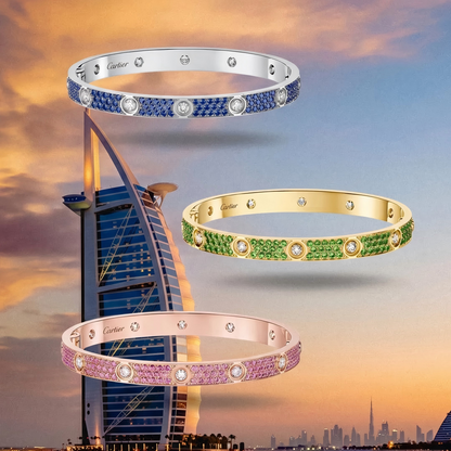 [Pre-sale]2026 PAVE GEMSTONE LOVE BRACELET 6.1MM 10 DIAMONDS