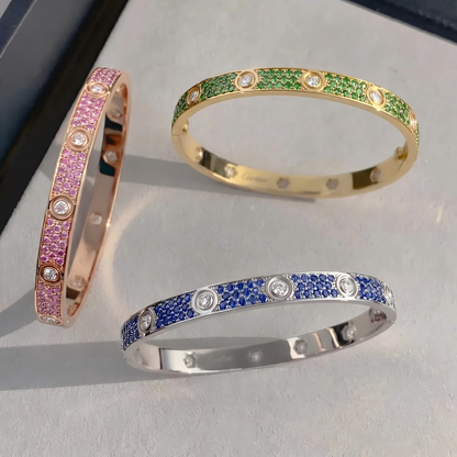 [Pre-sale]2026 PAVE GEMSTONE LOVE BRACELET 6.1MM 10 DIAMONDS