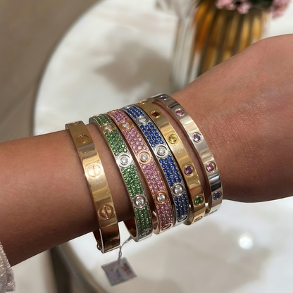 [Pre-sale]2026 PAVE GEMSTONE LOVE BRACELET 6.1MM 10 DIAMONDS