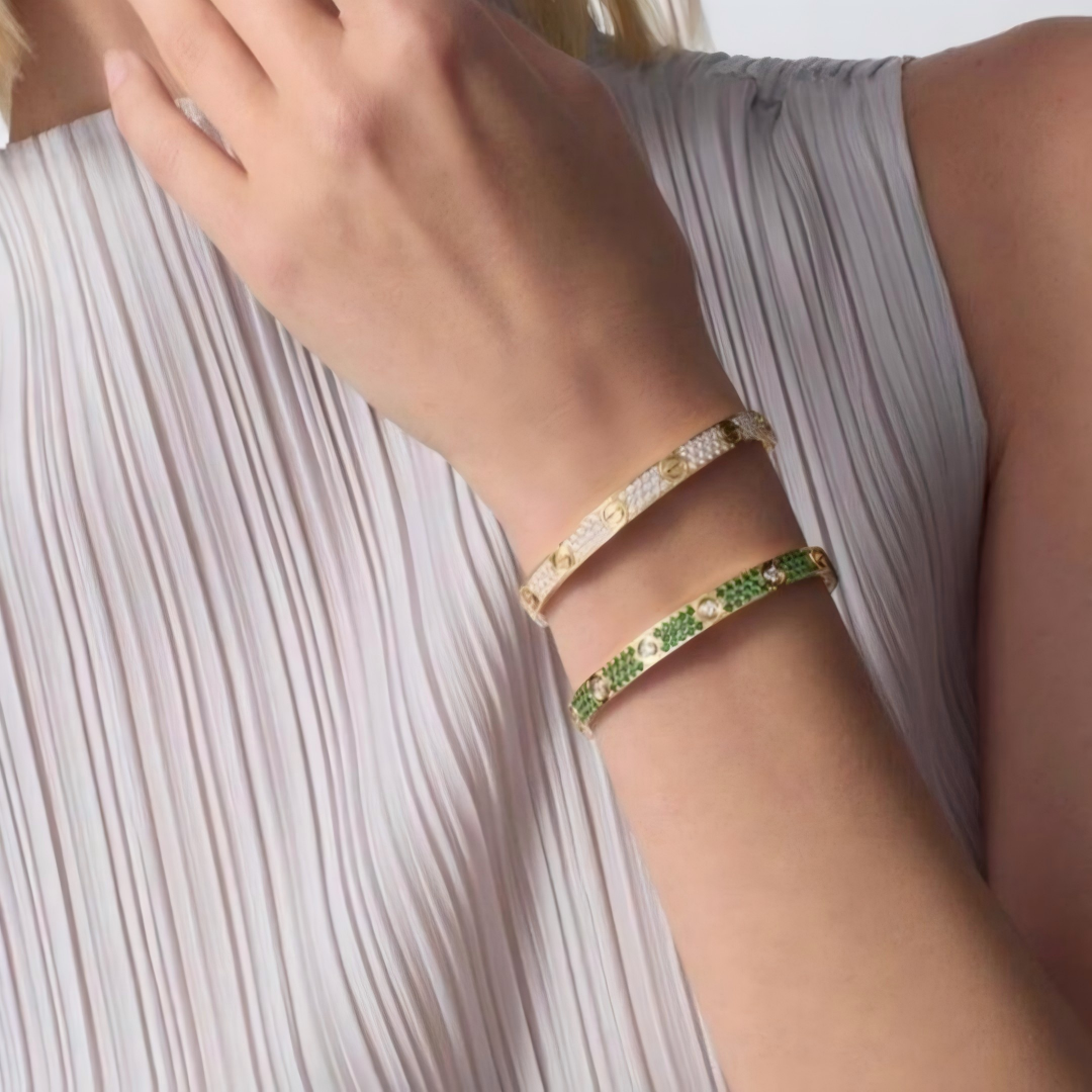 [Pre-sale]2026 PAVE GEMSTONE LOVE BRACELET 6.1MM 10 DIAMONDS