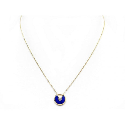 [Glow Muse]AMULETTE ROSE GOLD AGATE NECKLACE